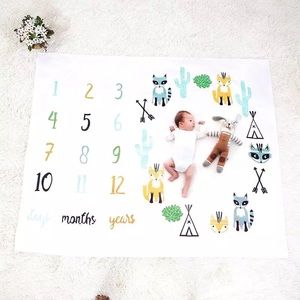 Baby Boy Milestone Photoshoot Prop Blanket 🌵